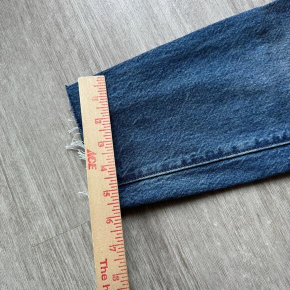 Levis 501 Jeans Womens White Oak Cone Denim Selvedge Distressed Button Fly 28x26 - Picture 13 of 13